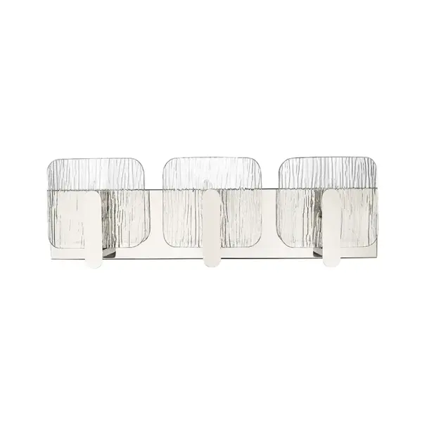 The 26003 vanity light in polished nickel delivers refined illumination for bathroom spaces. Its transitional design bridges traditional and contemporary aesthetics, making it versatile for various decor styles.