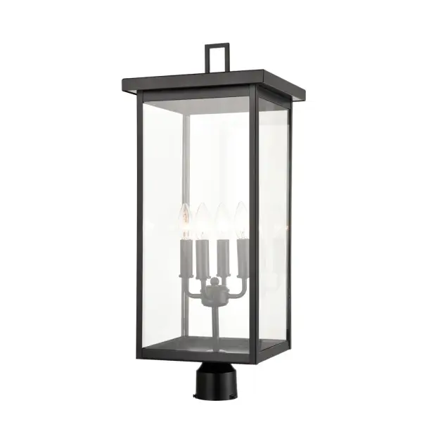 The 2604 outdoor light features a powder coated black finish designed for exterior applications. Its weather-resistant construction and versatile contemporary styling make it suitable for residential and commercial outdoor spaces.