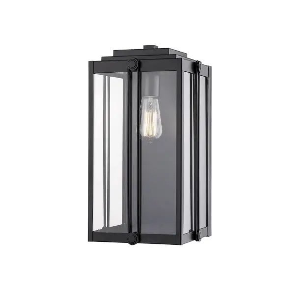 The 2632 outdoor light combines weather-resistant powder coated black finish with contemporary styling, making it ideal for modern exterior applications requiring reliable illumination.