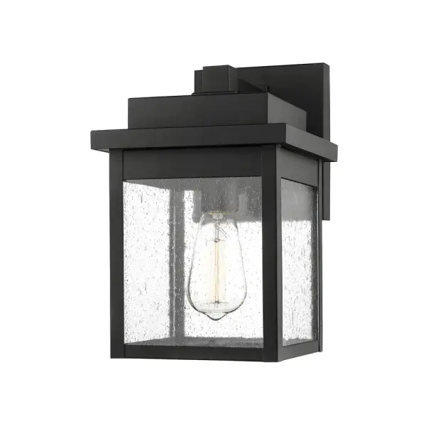 The 2662 outdoor light features a powder coated black finish designed for exterior applications. Its versatile contemporary styling complements modern architectural designs while providing reliable outdoor illumination.
