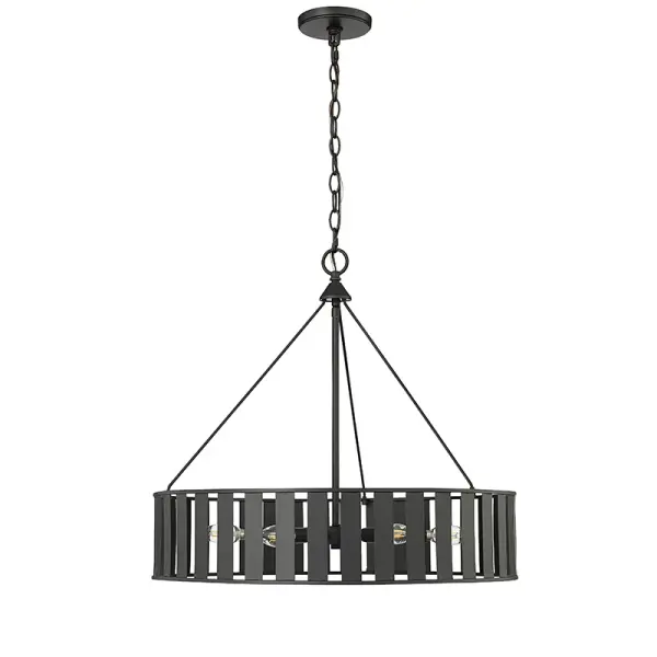 27006 Matte Black Chandelier