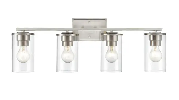 The 2704 vanity light offers timeless style with its brushed nickel finish, perfect for updating bathroom lighting. Its transitional design works well in both traditional and contemporary spaces.