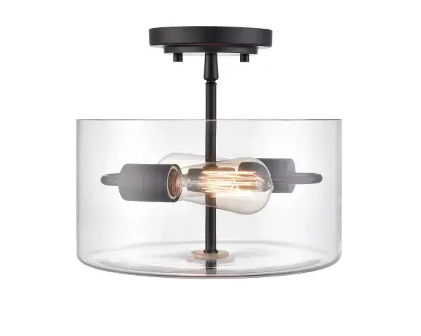 2710 Semi-Flush Mount in Matte Black