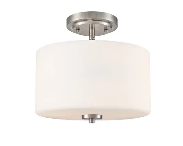 Verlana 2-Light Semi-Flush Mount in Brushed Nickel