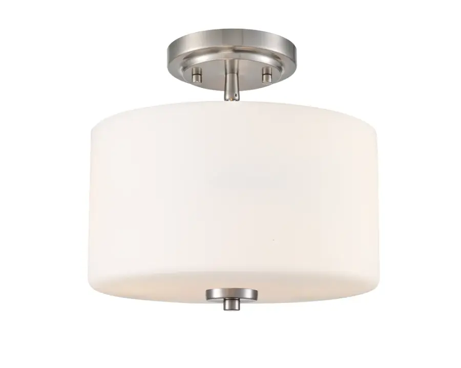 Verlana 2-Light Semi-Flush Mount in Brushed Nickel