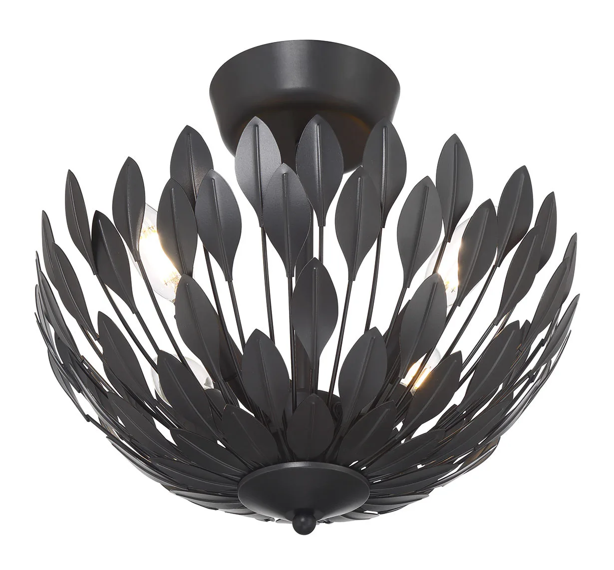 Merylmint Four Light Semi-Flush Mount in Matte Black