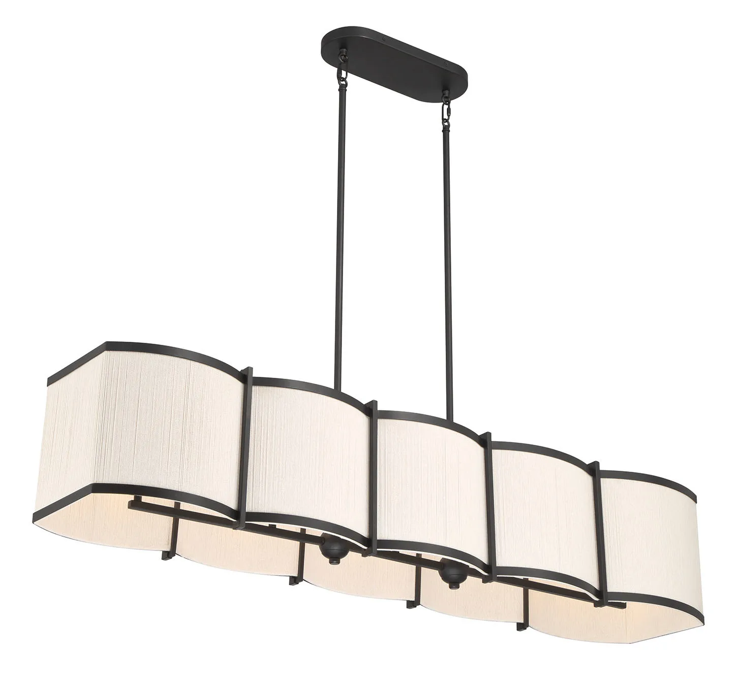 Marlbeck Five Light Linear Chandelier in Matte Black