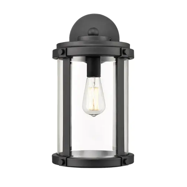 The 290101 outdoor light features a contemporary textured black finish designed for exterior applications. Its durable construction makes it suitable for residential and commercial outdoor spaces.