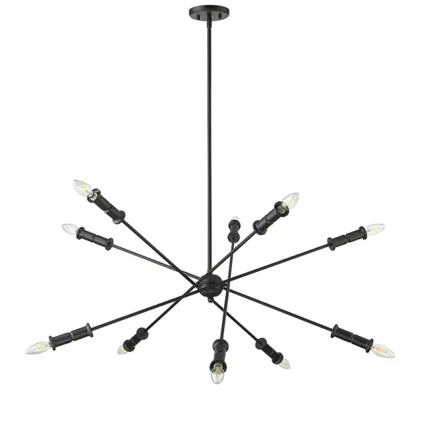 29110 Matte Black Chandelier