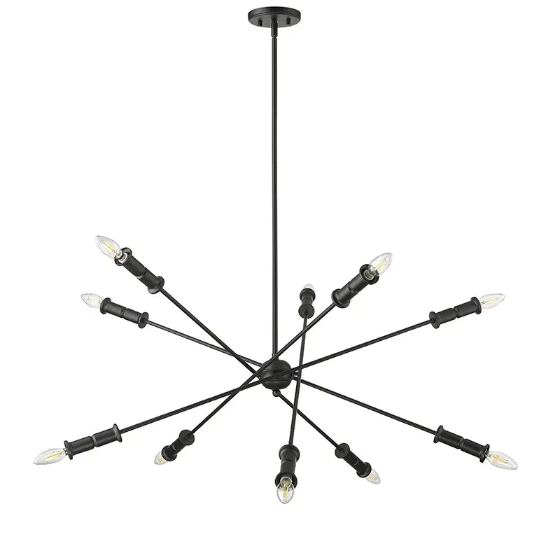 29110 Matte Black Chandelier
