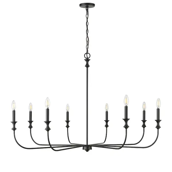 29608 Matte Black Chandelier