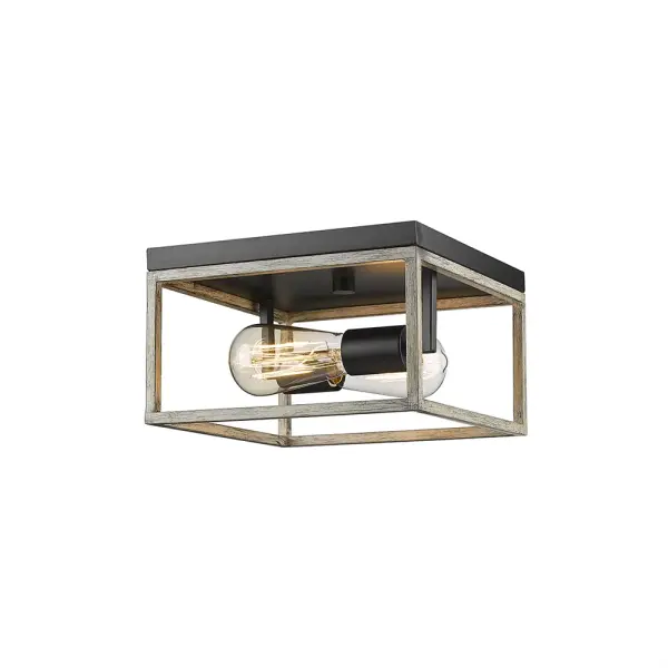 3012 Matte Black Flush Mount Ceiling Light