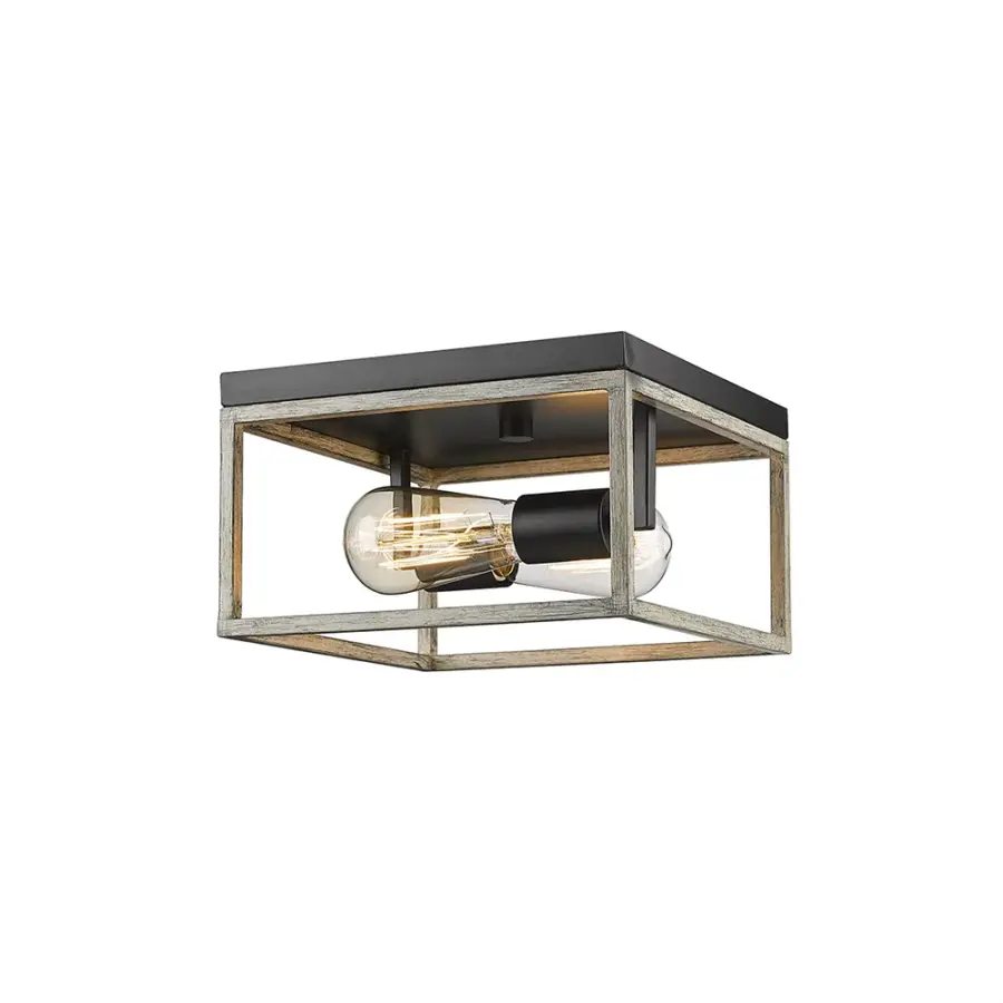 3012 Matte Black Flush Mount Ceiling Light