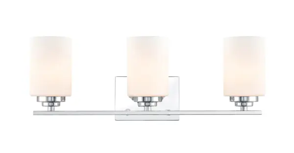 The 3183 Chrome vanity light delivers clean, contemporary styling with a polished chrome finish that complements modern bathroom designs. Its versatile design works well in both residential and commercial settings.
