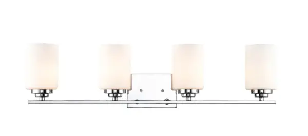 The 3184 Chrome vanity light delivers clean, contemporary styling with a polished chrome finish that complements modern bathroom designs. Its versatile design works well in both residential and commercial settings.