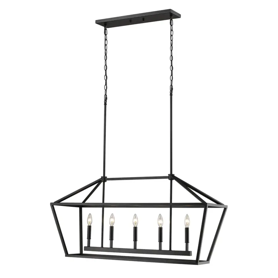 3245 Linear Chandelier in Matte Black