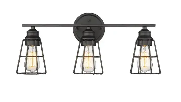 3383 Bath Vanity Light in Matte Black