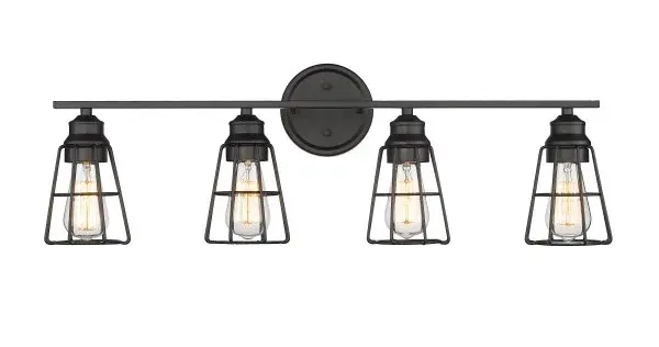 3384 Bath Vanity Light in Matte Black