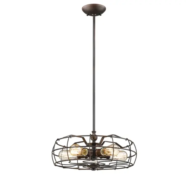 This adaptable bronze pendant offers exceptional flexibility with three included stem sections and the option to mount as a semi-flush fixture. The 11-inch body height provides substantial presence while remaining compact.