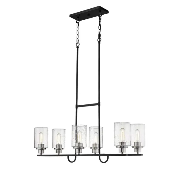 The 3506 combines rich Mahogany Bronze with sleek Brushed Nickel in a contemporary linear design. Perfect for dining rooms and kitchen islands, this fixture adds refined elegance with its mixed-metal finish.