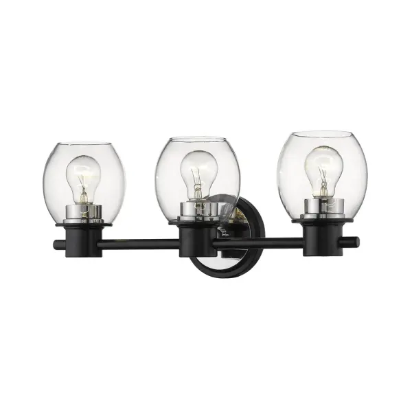 The 3553 vanity light combines sleek matte black finish with clean contemporary design, perfect for modern bathroom updates. Its versatile styling works across residential and commercial applications.