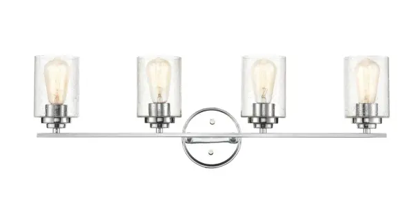 A versatile chrome vanity light that delivers clean, contemporary styling perfect for bathroom illumination. The polished chrome finish adds brightness and pairs well with modern fixtures and hardware.