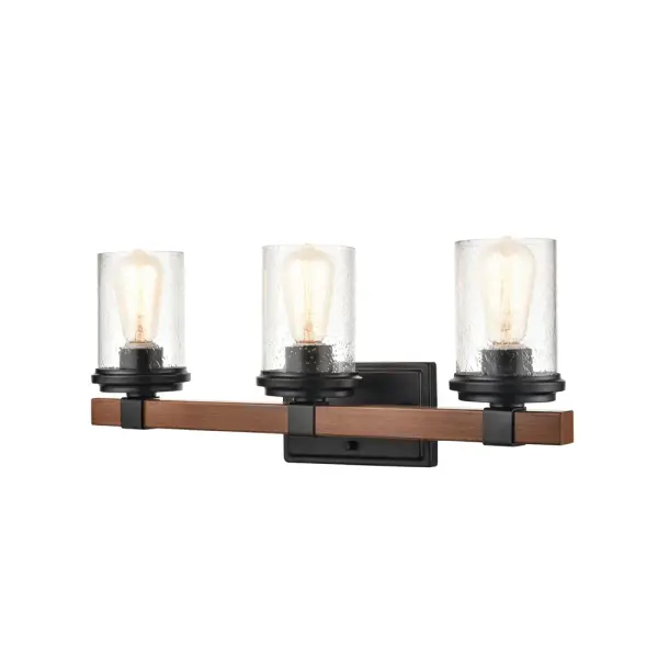 The 3803 vanity light combines contemporary matte black finish with white glass shades for a sleek, modern bathroom aesthetic. Perfect for updating traditional vanity spaces with a fresh, minimalist look.