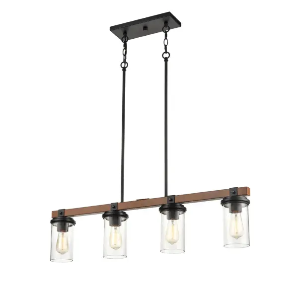 This linear chandelier combines modern aesthetics with versatile functionality. The matte black finish and clean lines make it perfect for contemporary spaces, while the linear form provides excellent task lighting over tables and islands.