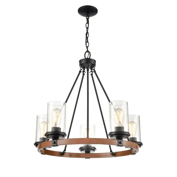 The 3825 chandelier delivers striking visual impact with its matte black finish, perfect for modern and industrial-inspired interiors. A versatile statement piece that anchors dining rooms and entryways with sophistication.
