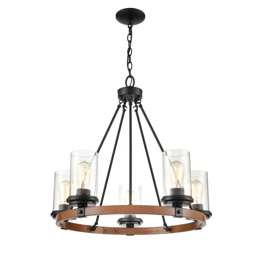 3825 Chandelier in Matte Black