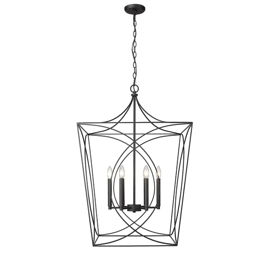 4003 Matte Black Pendant Light