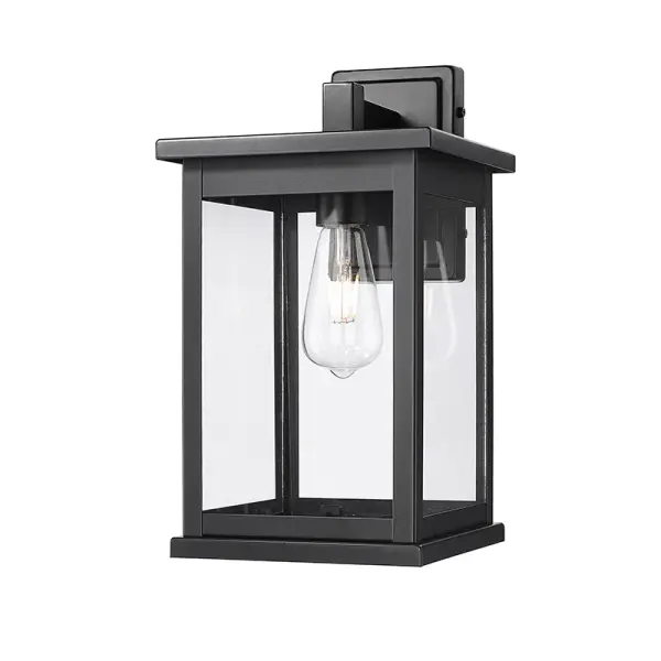 The 4126 outdoor light features a powder coated black finish designed for exterior applications. Its contemporary styling and weather-resistant coating make it suitable for various outdoor settings.