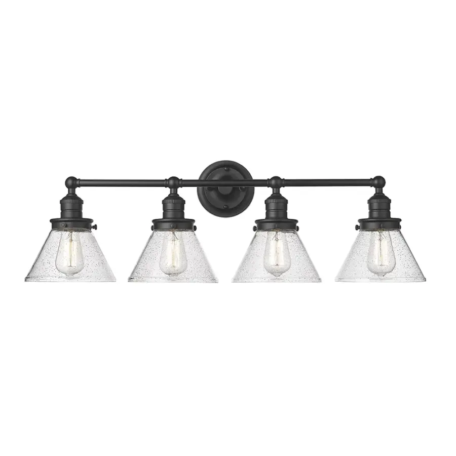 4144 Matte Black Bath Vanity Light