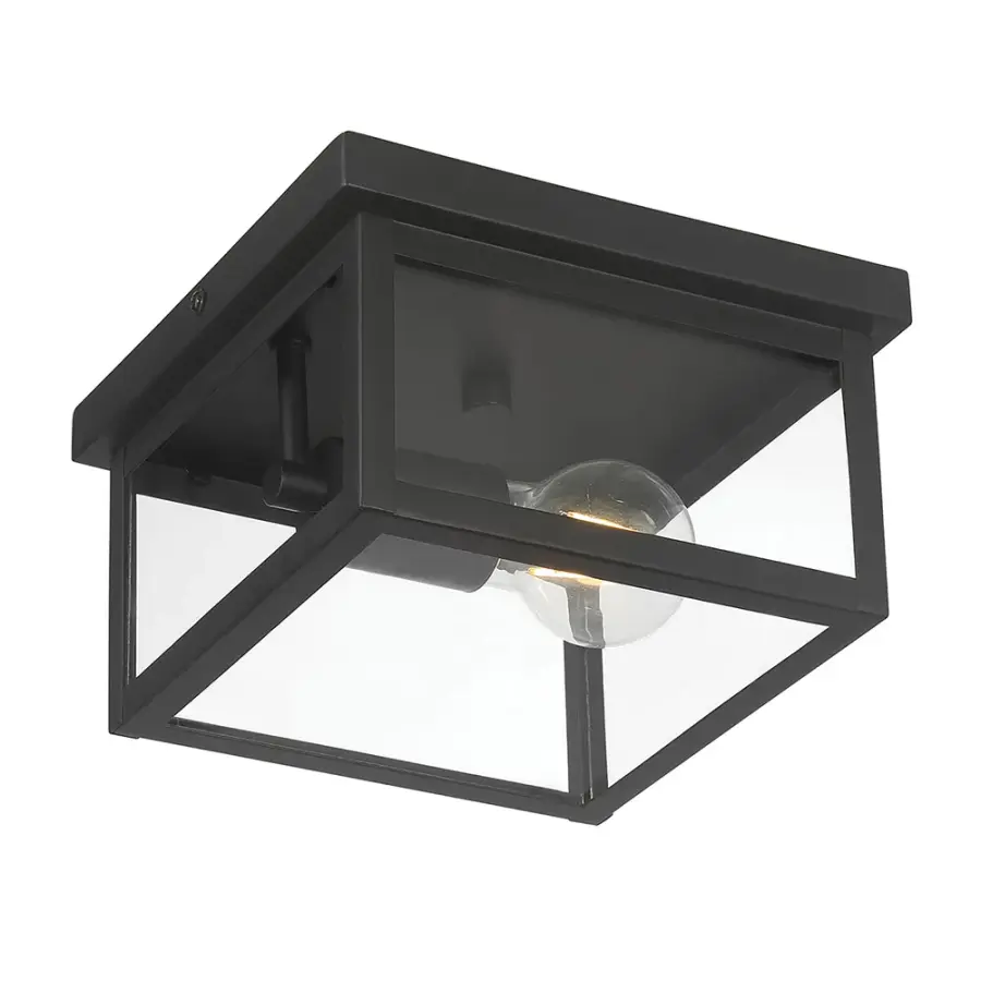 Evanton Outdoor Flush Mount in Powder Coated Black