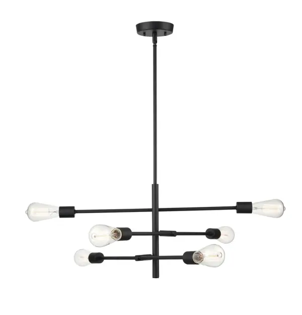 The 4246 pendant in matte black offers a clean, contemporary aesthetic that complements modern and industrial interiors. Its neutral finish makes it adaptable to various room settings and design schemes.