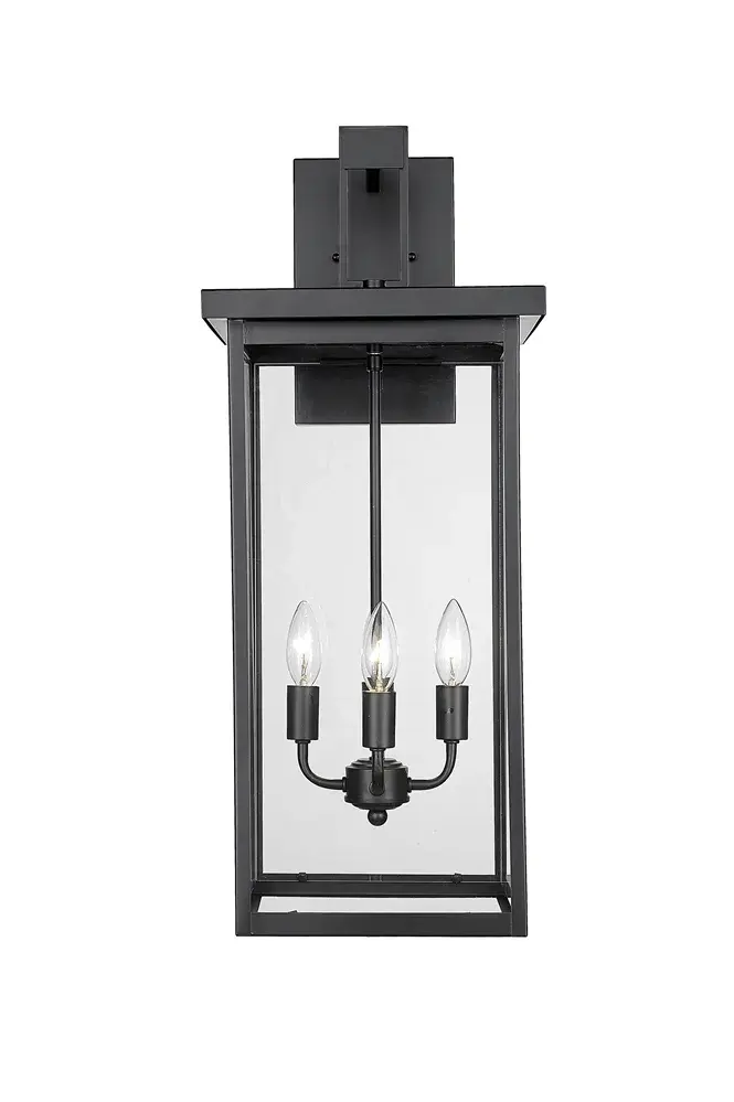 Outdoor Wall Sconce in Powder Coated Black