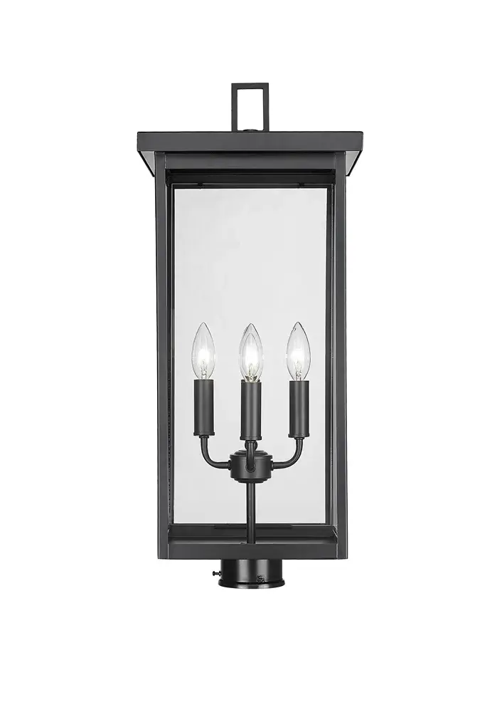 Durable Outdoor Wall Sconce with Modern Black Finish