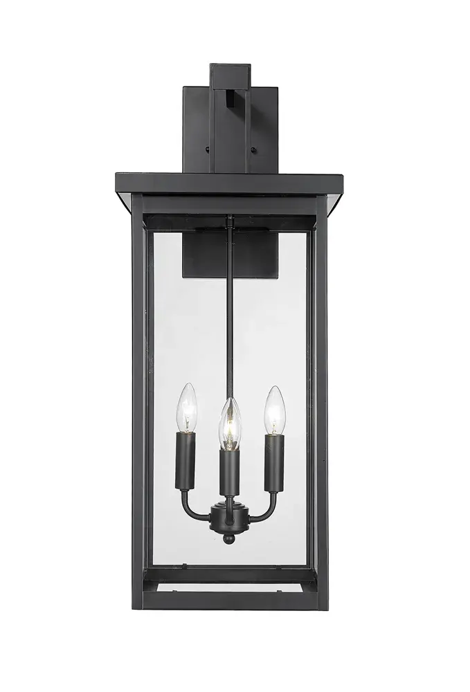 Durable Outdoor Wall Sconce with Modern Black Finish