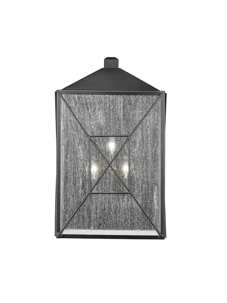 Outdoor Wall Light in Powder Coated Black