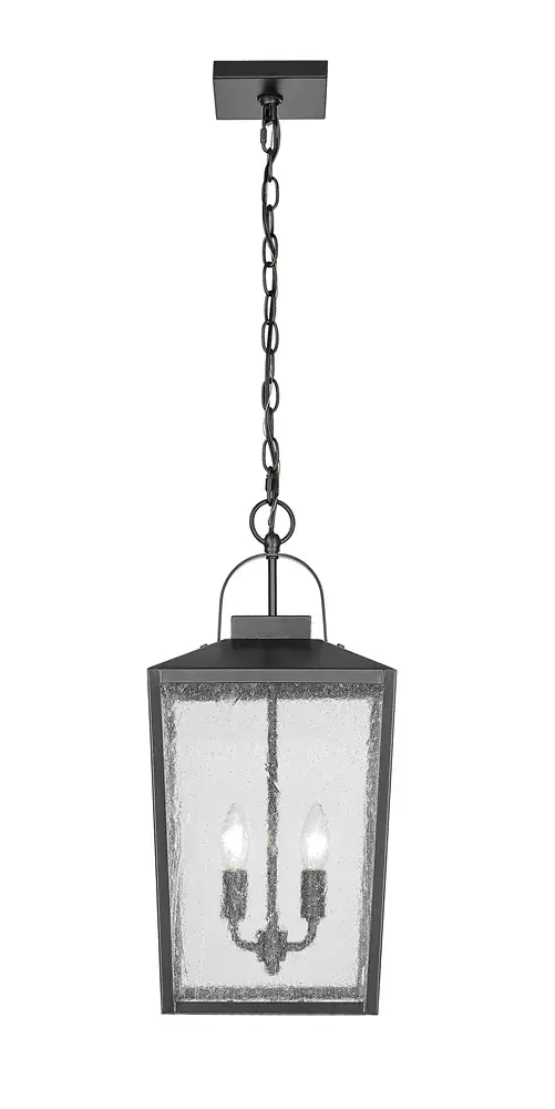 This outdoor wall sconce features a powder coated black finish designed for weather resistance and contemporary appeal. Ideal for illuminating exterior spaces with clean, modern styling.