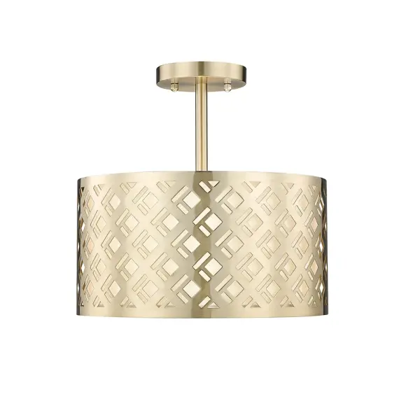 Modern Gold Semi-Flush Mount Ceiling Light