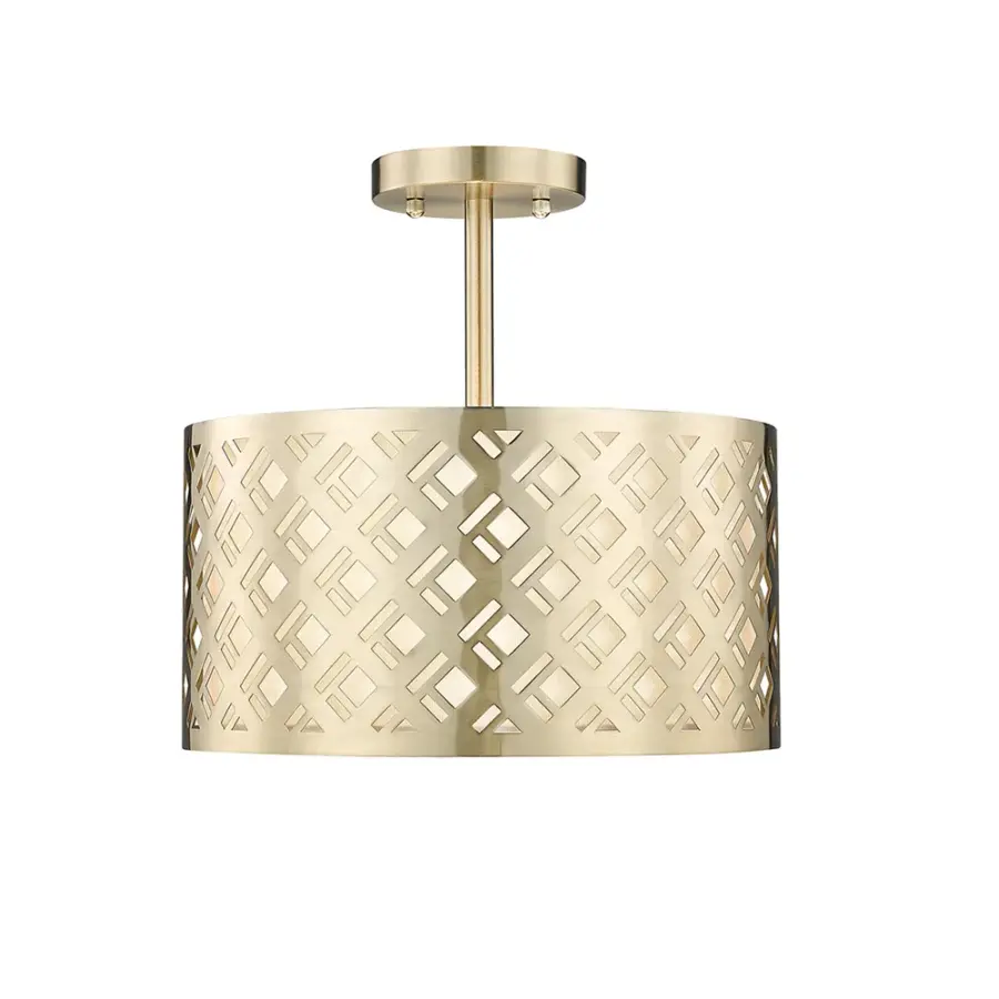 Modern Gold Semi-Flush Mount Ceiling Light