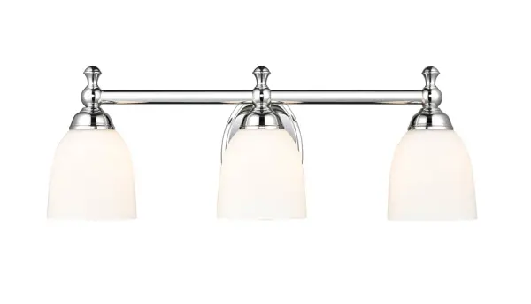 A versatile chrome vanity light that delivers clean, contemporary styling perfect for bathroom illumination. The polished chrome finish adds brightness and complements modern fixtures and hardware.