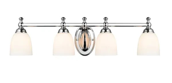 A versatile chrome vanity light that delivers clean, contemporary styling perfect for bathroom illumination. The polished chrome finish adds brightness and pairs well with modern fixtures and hardware.