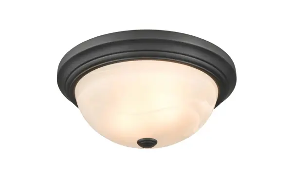 The 4603 flush mount delivers contemporary style with its clean matte black finish. Perfect for low-ceiling spaces, this fixture provides functional lighting while maintaining a minimalist aesthetic.