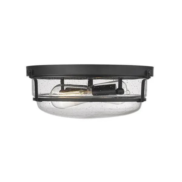 The 4652 flush mount delivers contemporary style with its matte black finish, perfect for low-ceiling spaces. Its minimalist design complements modern interiors while providing functional overhead lighting.