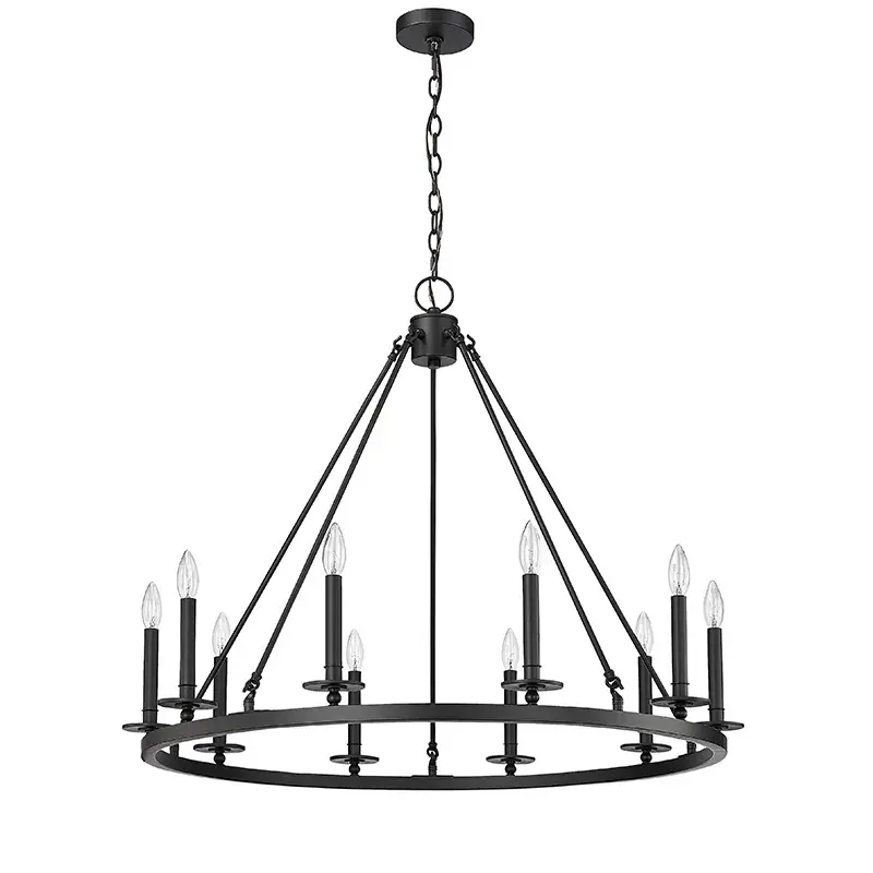 Matte Black Chandelier