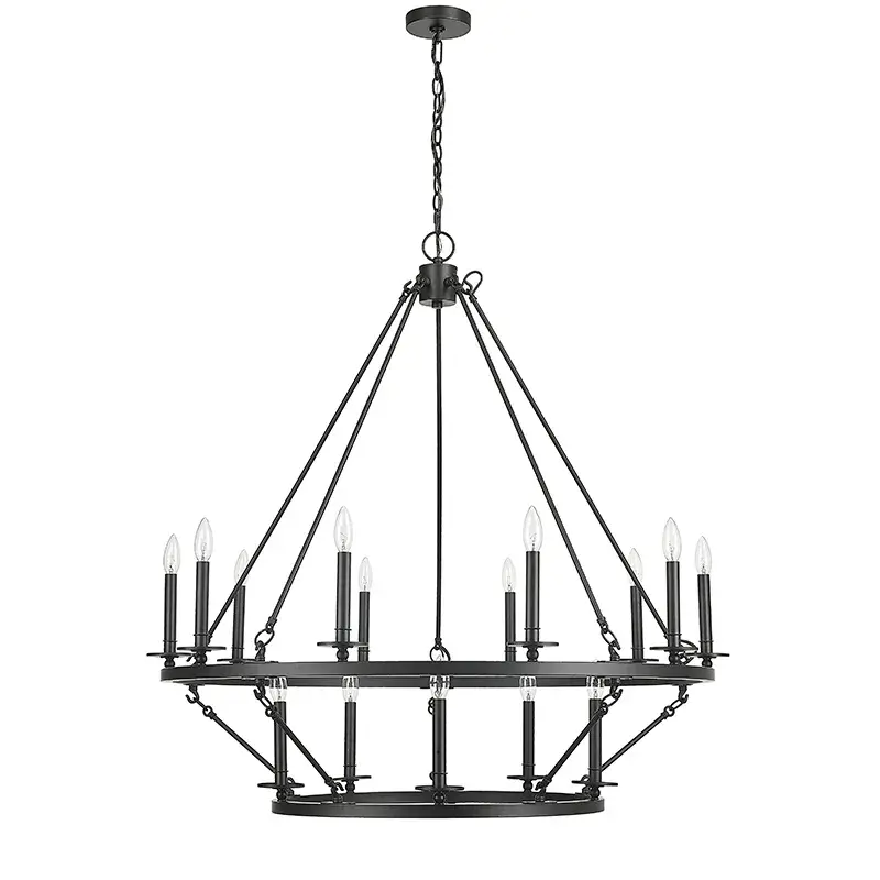 Matte Black Chandelier