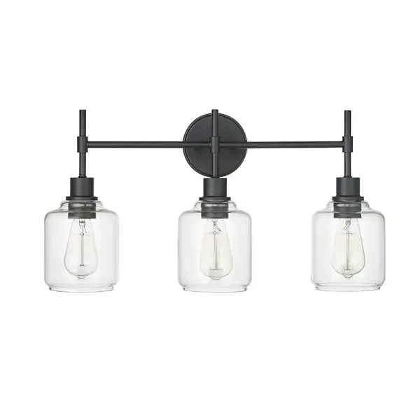 A sleek vanity light fixture featuring a contemporary matte black finish that adds modern sophistication to bathroom spaces. Perfect for updating traditional vanity areas with clean, minimalist styling.