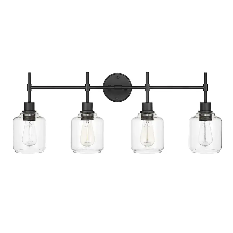 Matte Black Bath Vanity Light